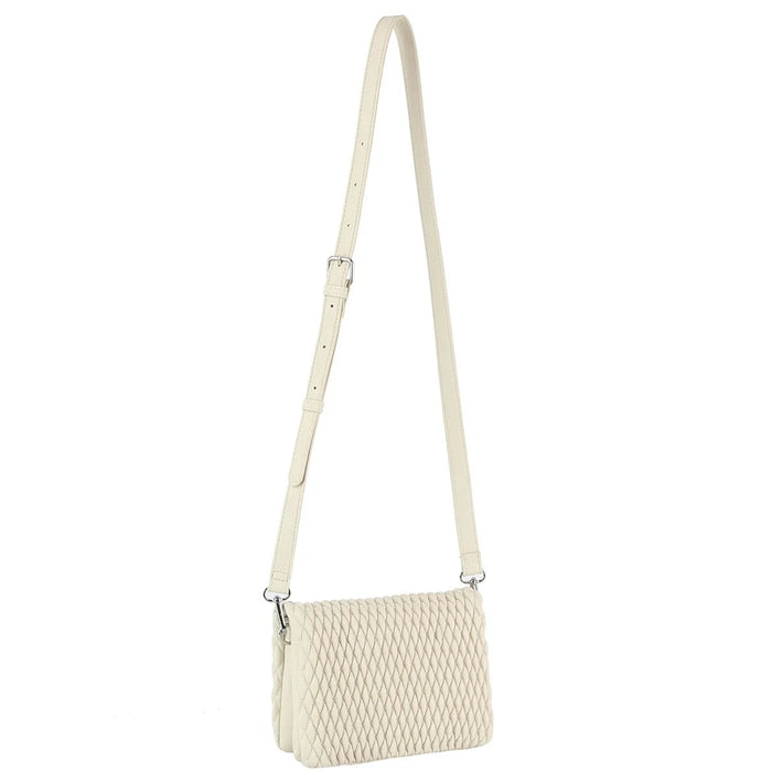 Quilted Women's Crossbody Bag - Ivory