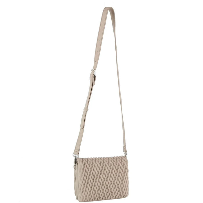 Quilted Women's Crossbody Bag - Stone