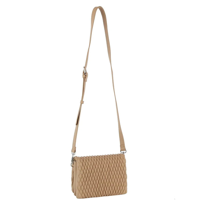 Quilted Women's Crossbody Bag - Taupe