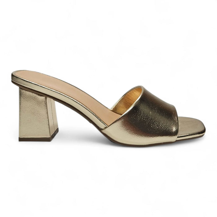 Regina Single Band Block Heel - Gold