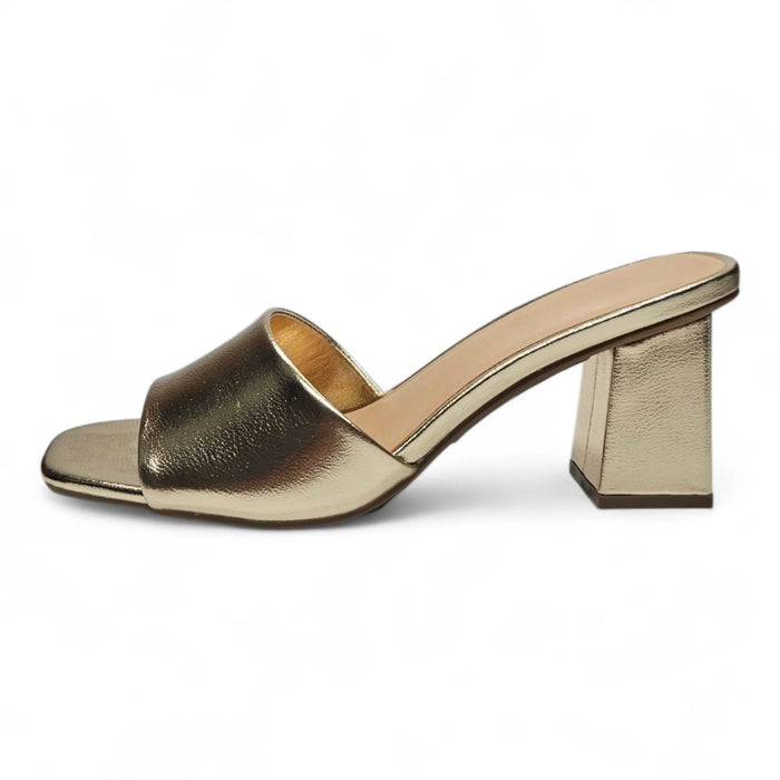Regina Single Band Block Heel - Gold
