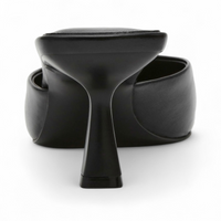 Alyse Squared-off Toe And Sculptural Flared Heel Mule