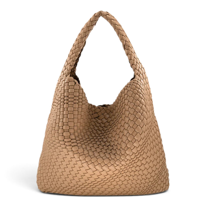 Woven Slouchy Hobo Bag - Beige