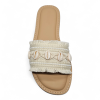 Coastal Shell Boho Slide Sandals