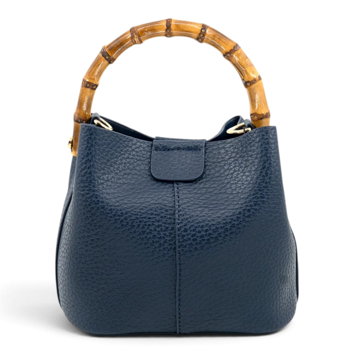 Bamboo Handle Crossbody Bag With Pouch