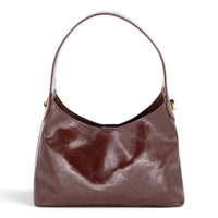 Glossy Hobo Bag With Pouch