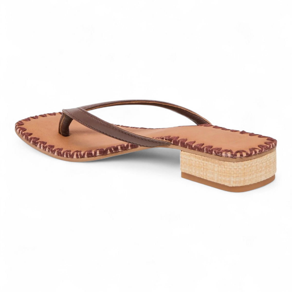 Barty Woven Block Heel Slip-On Sandals