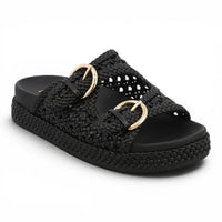 Monaco Trendy Woven Buckle Slide