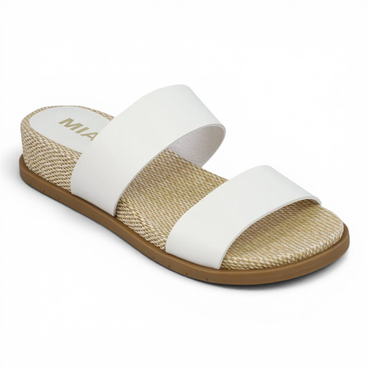 Yelena Raffia Double Strap Slide Sandal