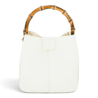 Bamboo Handle Crossbody Bag With Pouch