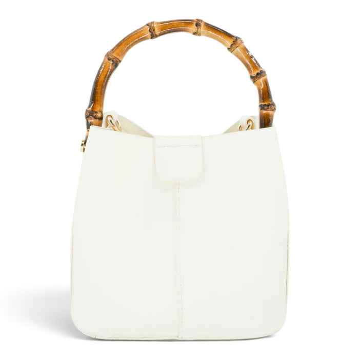 Bamboo Handle Crossbody Bag With Pouch