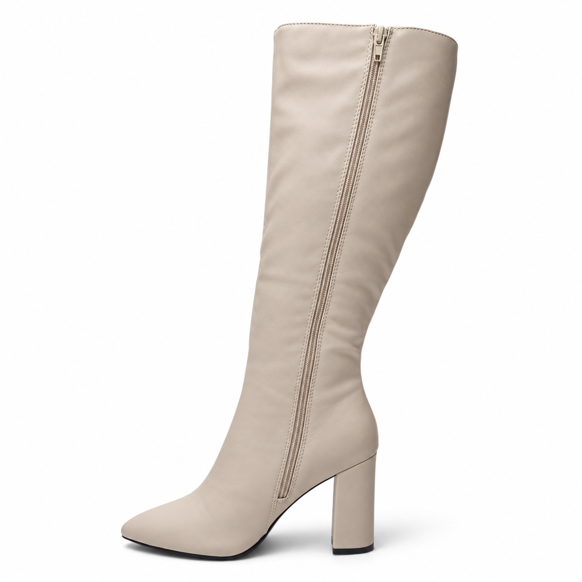 Bellefleur Pointed Toe Knee-High Block Heel Boot