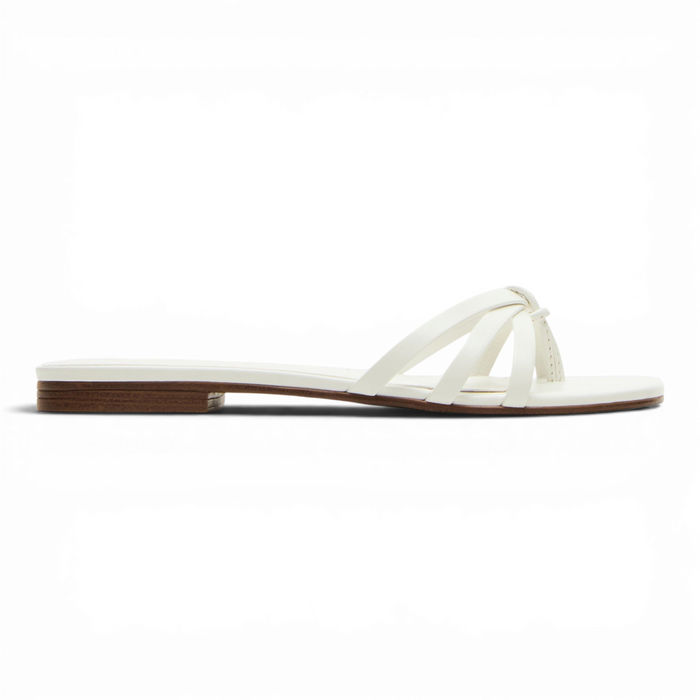 Calissi Leather Strappy Slide Women's Sandal - White