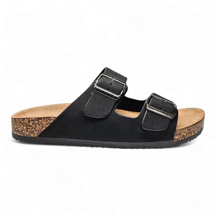 Jete Double Buckle Sandal - Black