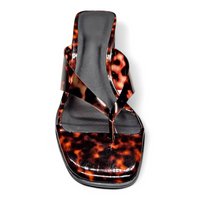 Tortoiseshell sandal on a white background