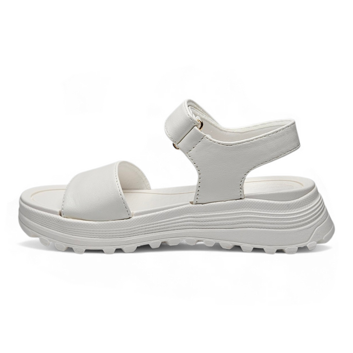 White sandal on a white background