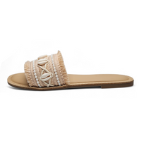Coastal Shell Boho Slide Sandals