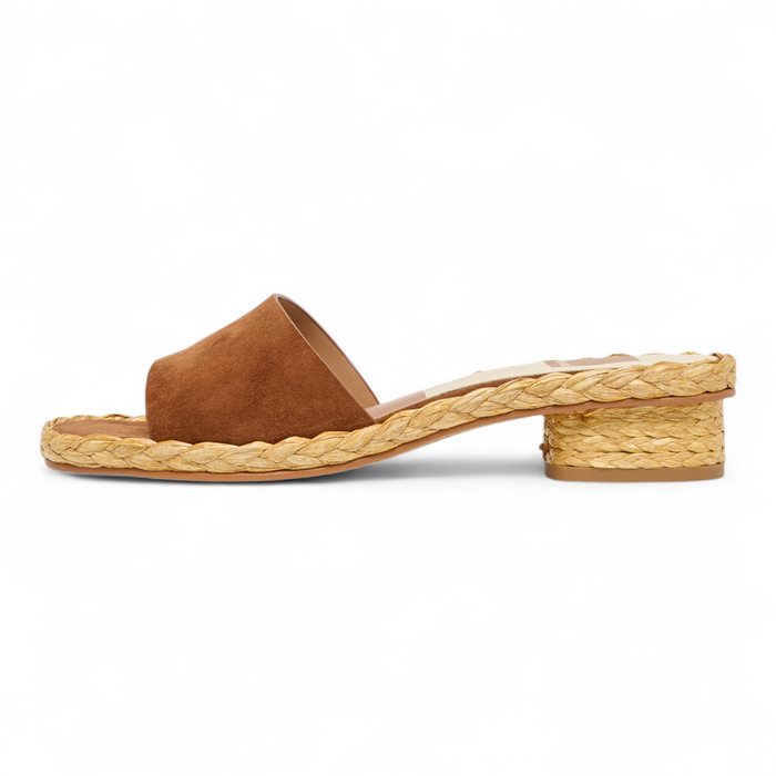 Dixi Slide-Low Raffia Heel Dress Sandals Shoes On Del Mar Dixi Slide-Low Raffia Heel Dress Sandals Shoes On Del Mar