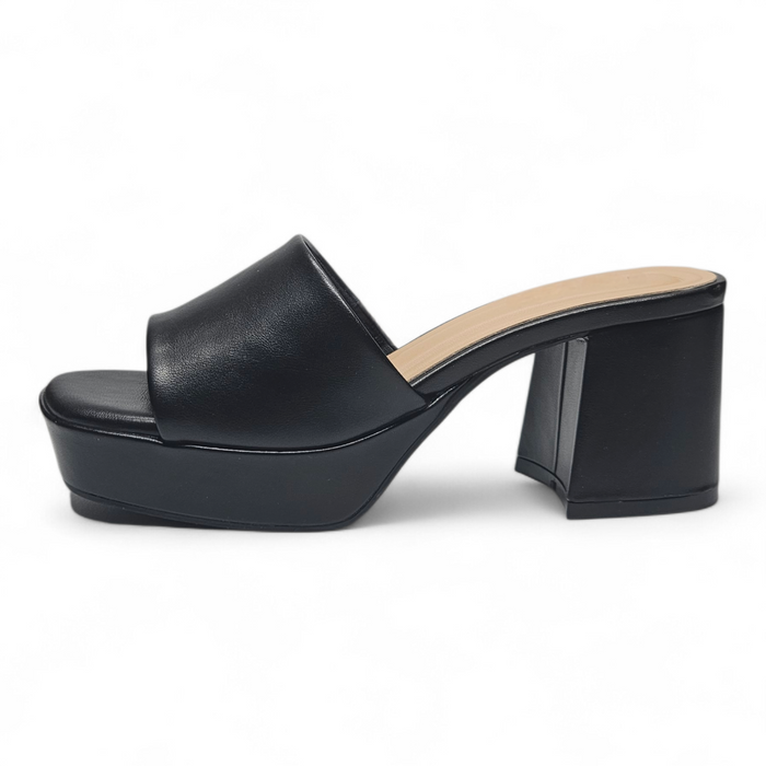 Laguna One Band Platform Mule - Black