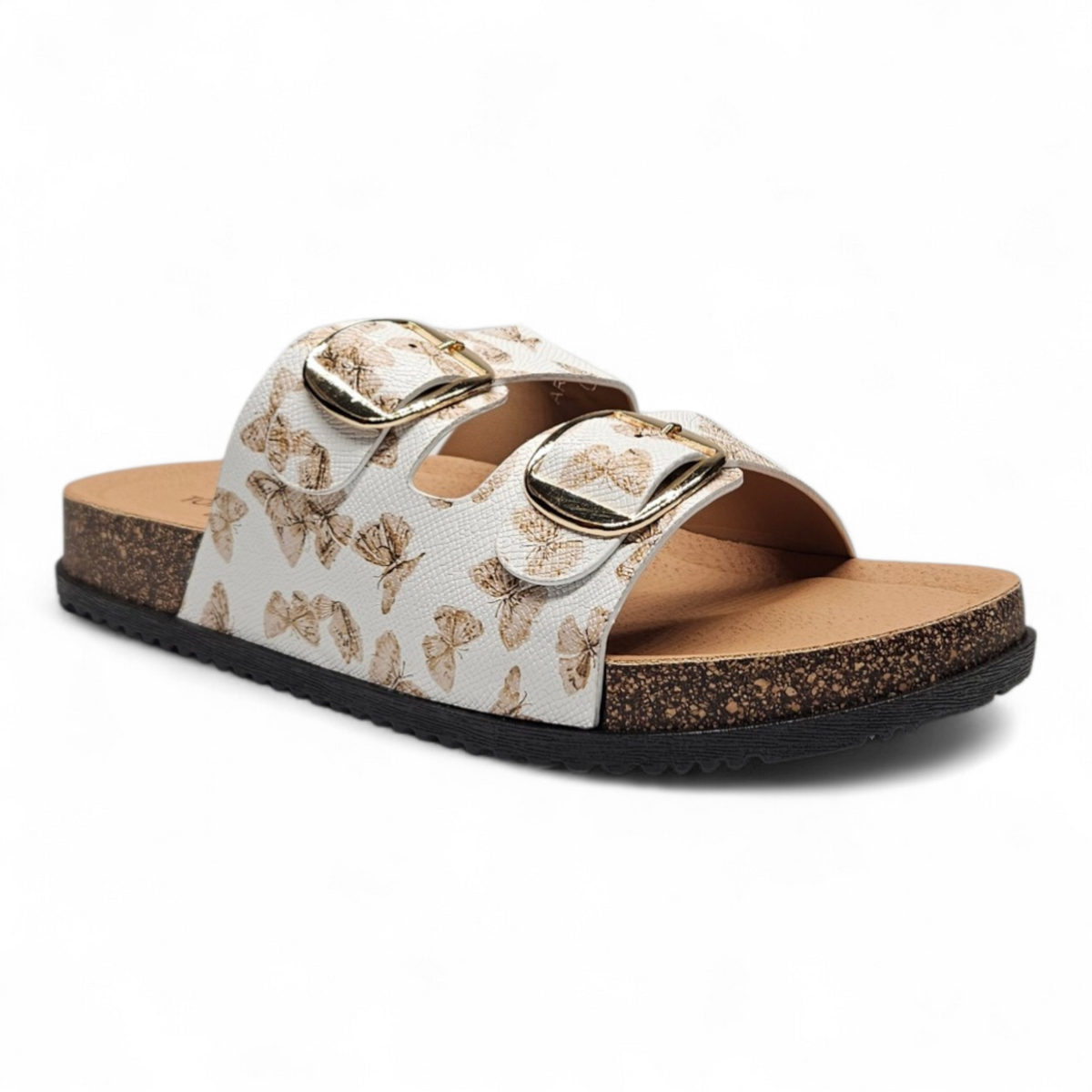 Butterfly Double Buckle Comfort Slide