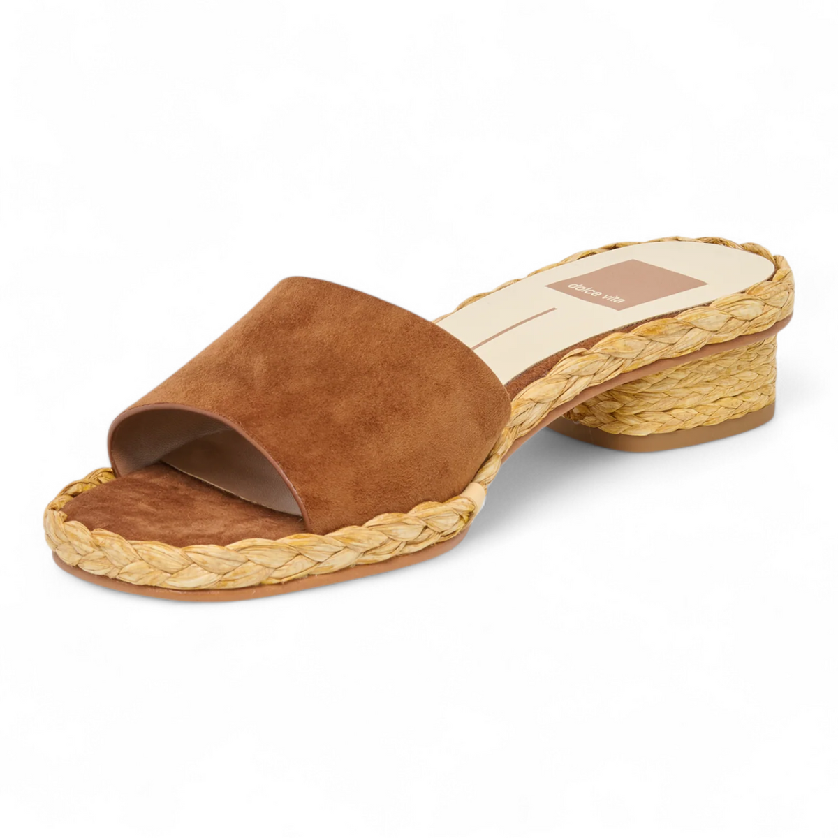 Dixi Slide-Low Raffia Heel Dress Sandals