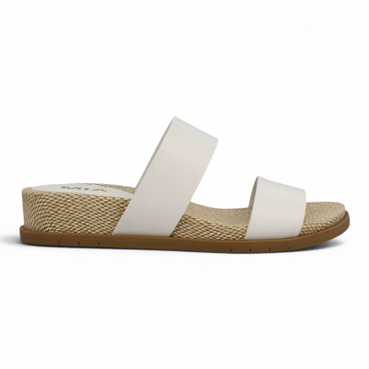 Yelena Raffia Double Strap Slide Sandal
