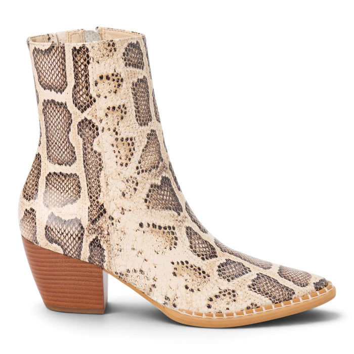 Caty Vintage Ankle Bootie - Natural Multi Snake