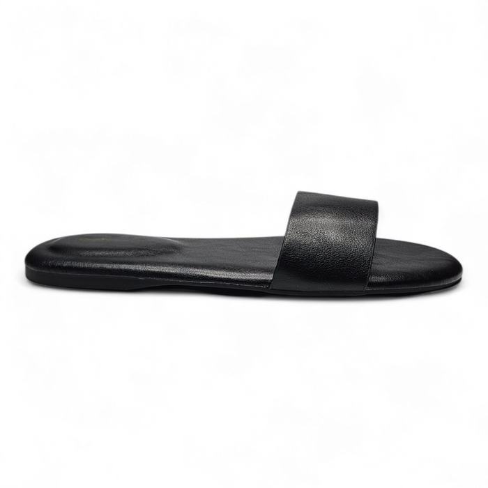 Black sandal on a white background