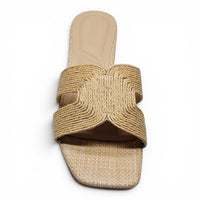Marbella Woven H Band Slide Heel