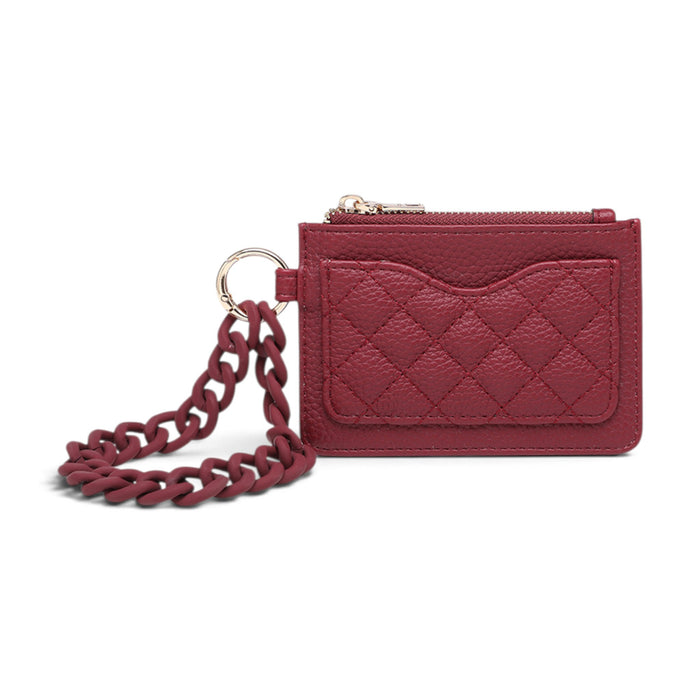 Rhodes Quilted Bangle Wallet - Wine