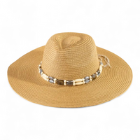 Assorted Beads Summer Straw Hat