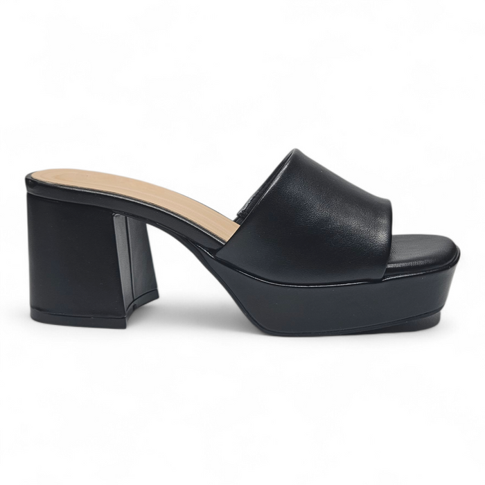 Laguna One Band Platform Mule - Black