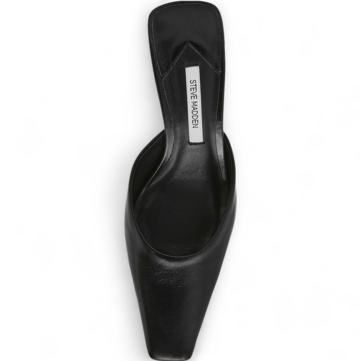 Alyse Squared-off Toe And Sculptural Flared Heel Mule