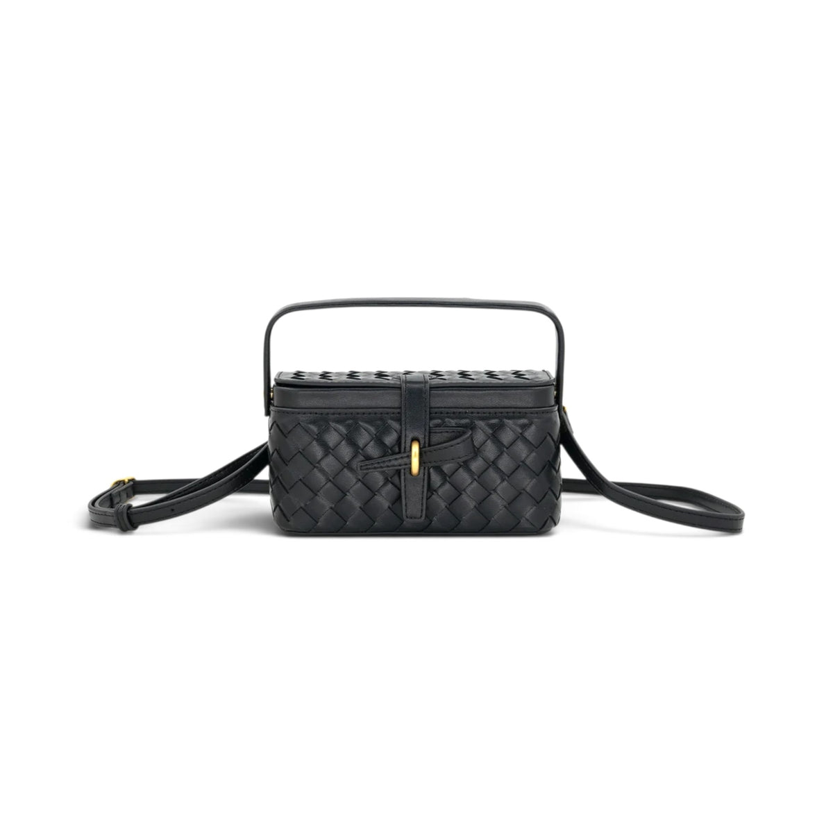 Elena Woven Box Handle Bag
