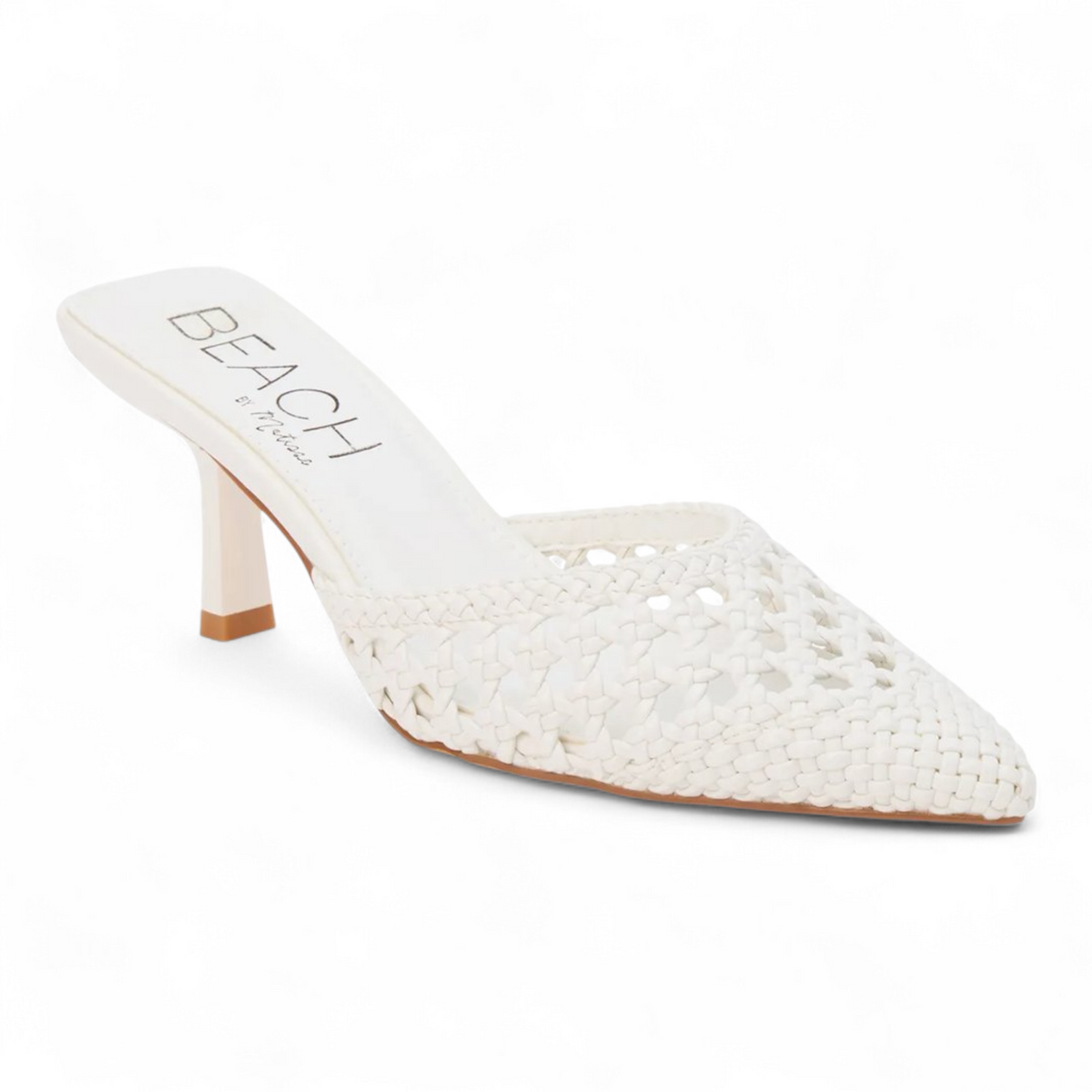 Tia Woven Kitten Heel Pump