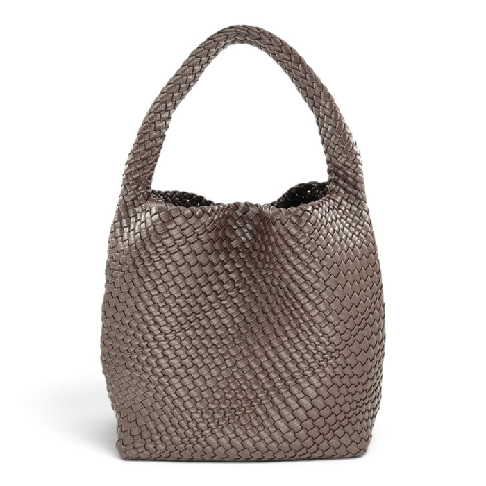 Woven Slouchy Hobo Bag - Taupe