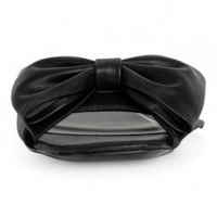 Chic Noir Bow Slide Sandals