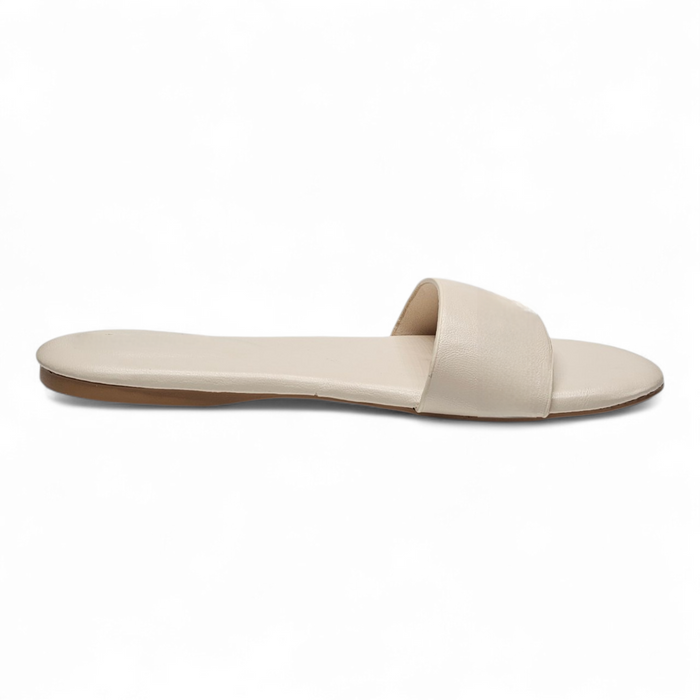 Trend Plain Soft One Band Slip On Slide - Ivory