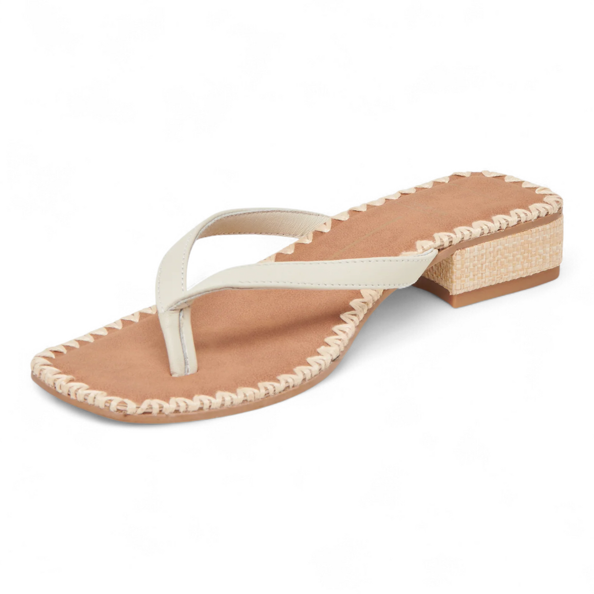 Barty Woven Block Heel Slip-On Sandals