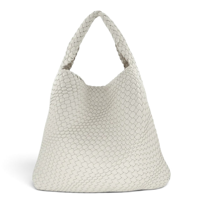 Woven Slouchy Hobo Bag - White