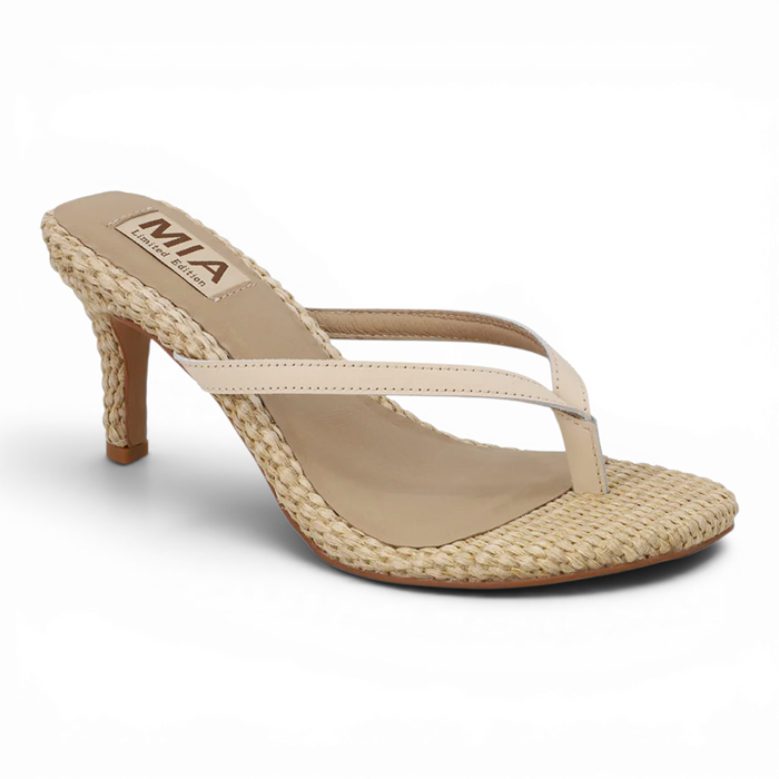 Zania Beach To Street Thong Heel - Bone