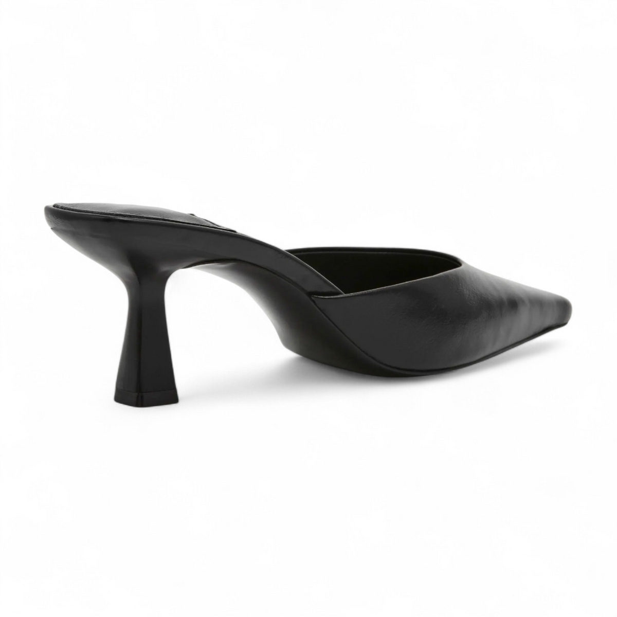 Alyse Squared-off Toe And Sculptural Flared Heel Mule