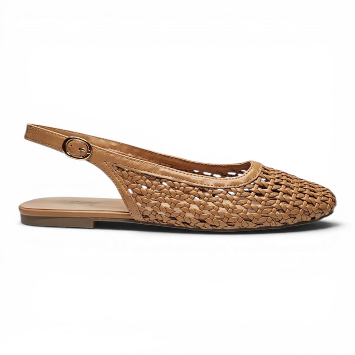 Caring Woven Sling Flat - Tan