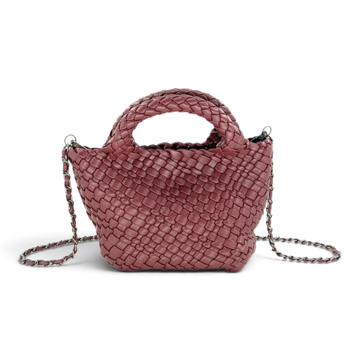 Braided Crossbody Bag With Pouch