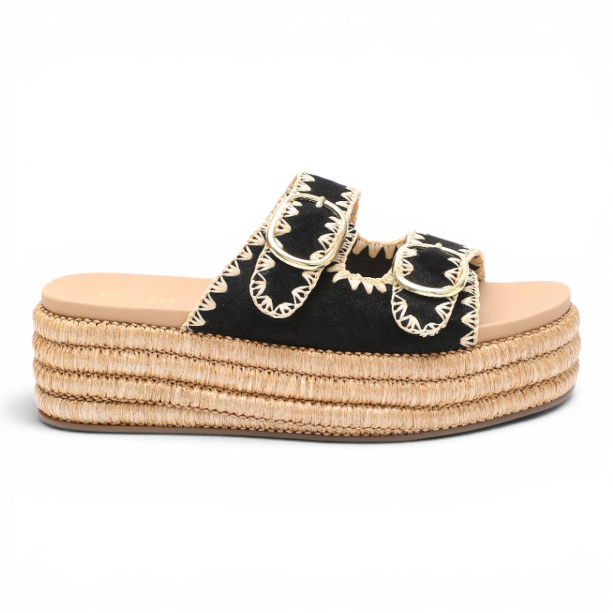 Heidi Double Buckle Boho Platform Sandal