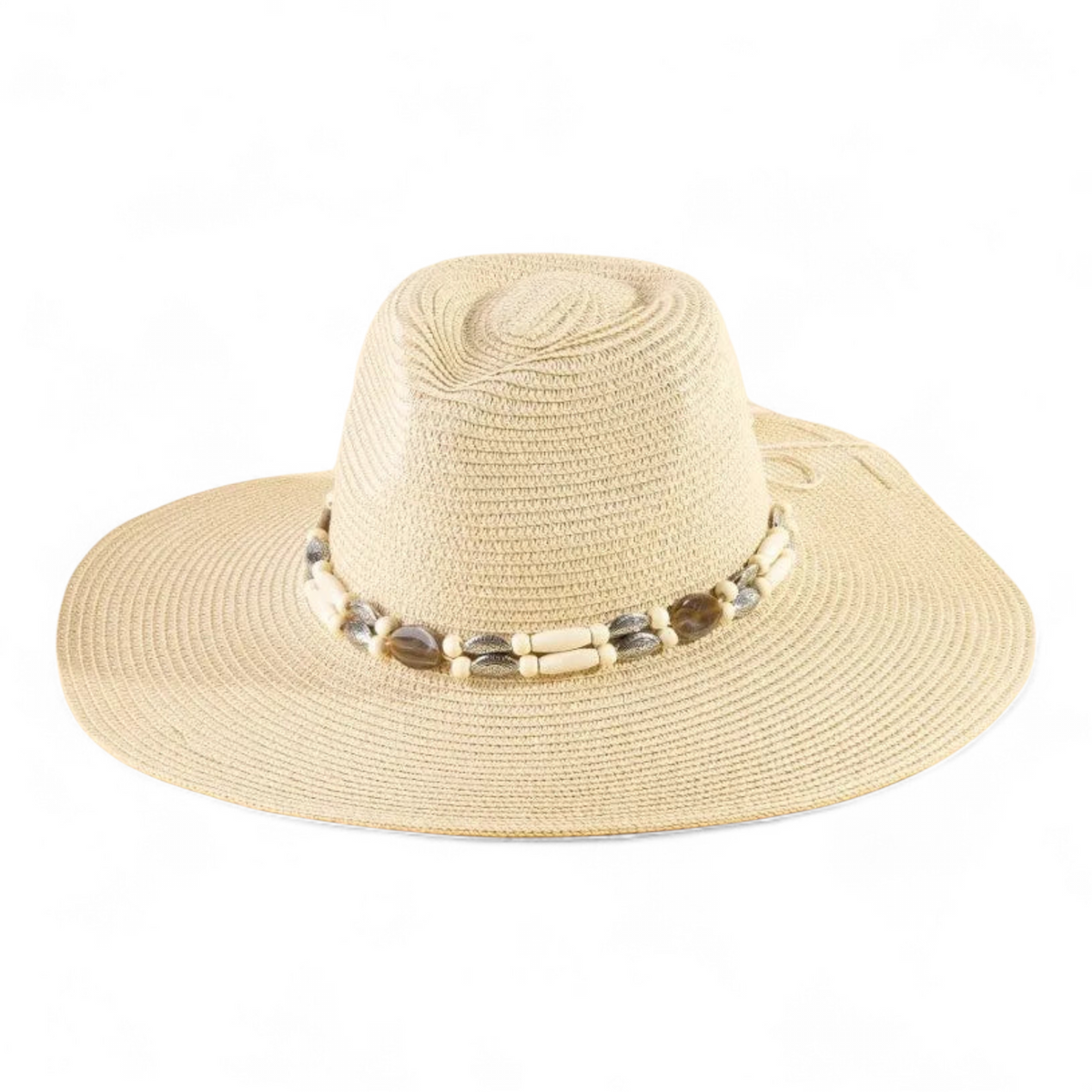 Assorted Beads Summer Straw Hat