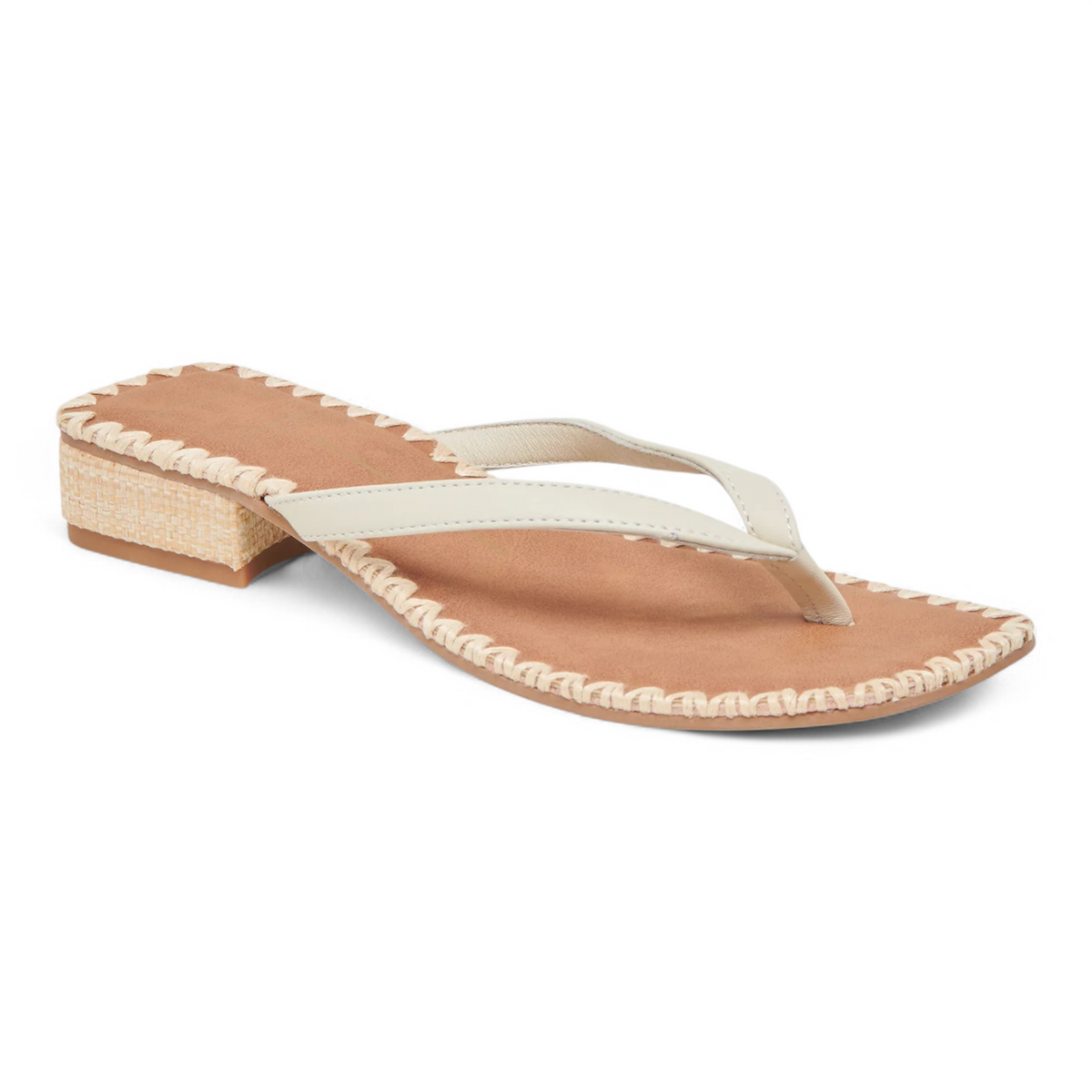 Barty Woven Block Heel Slip-On Sandals