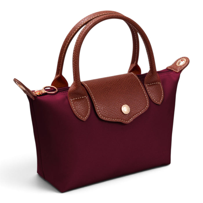 Medium Luxe Top Handle Crossbody Bag - Burgundy