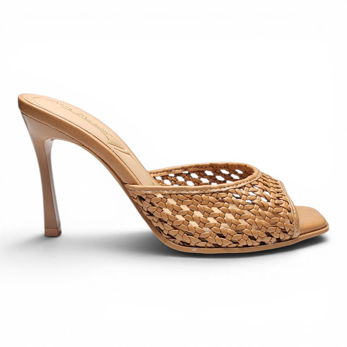 Amalfi Woven Mule Heel - Tan
