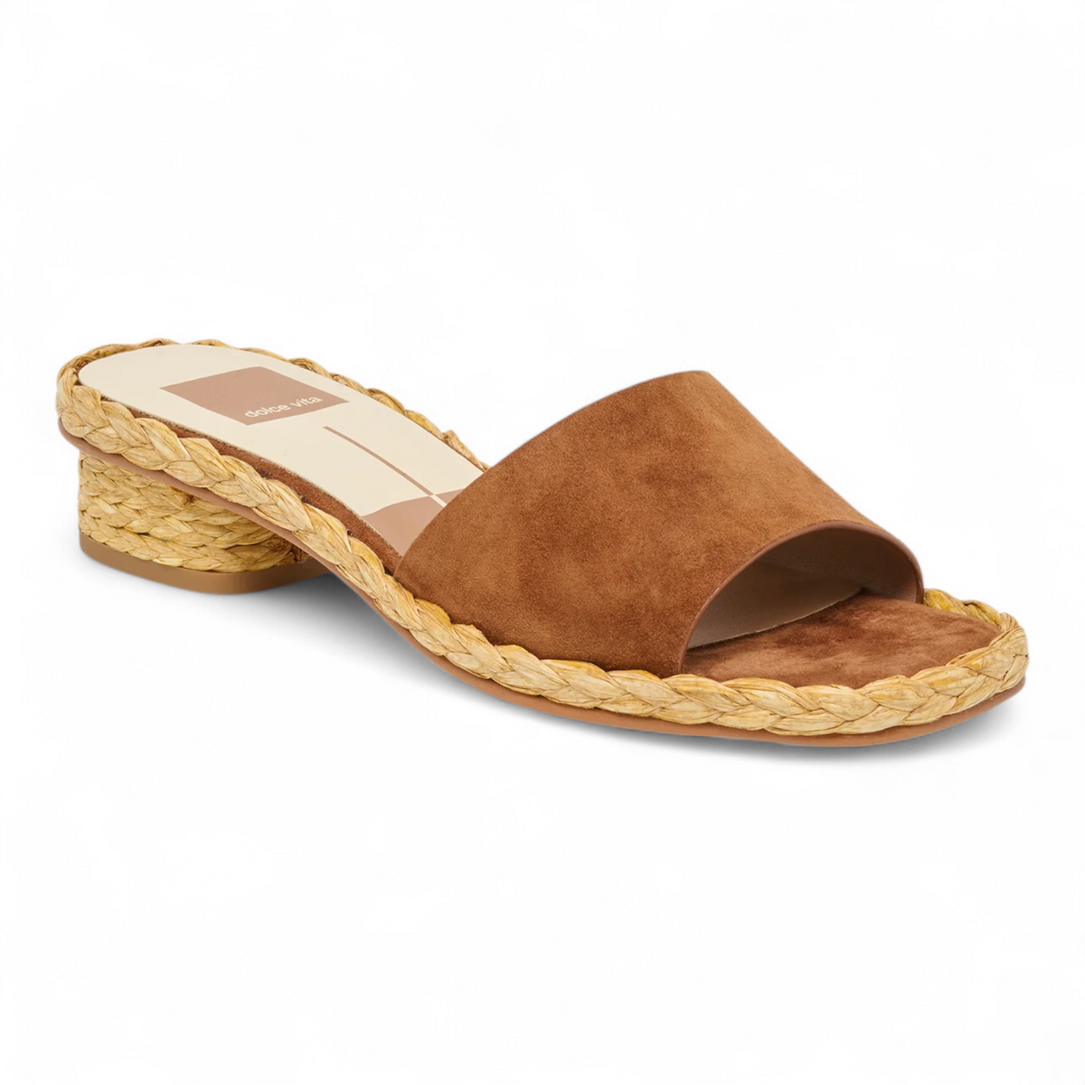 Dixi Slide-Low Raffia Heel Dress Sandals